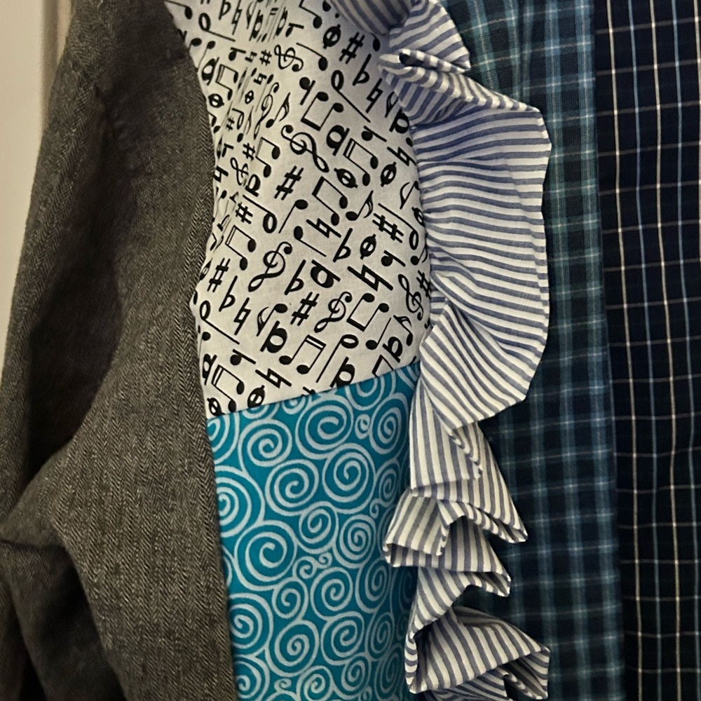 Upcycled Patchwork Button-Up Shirt - image 3